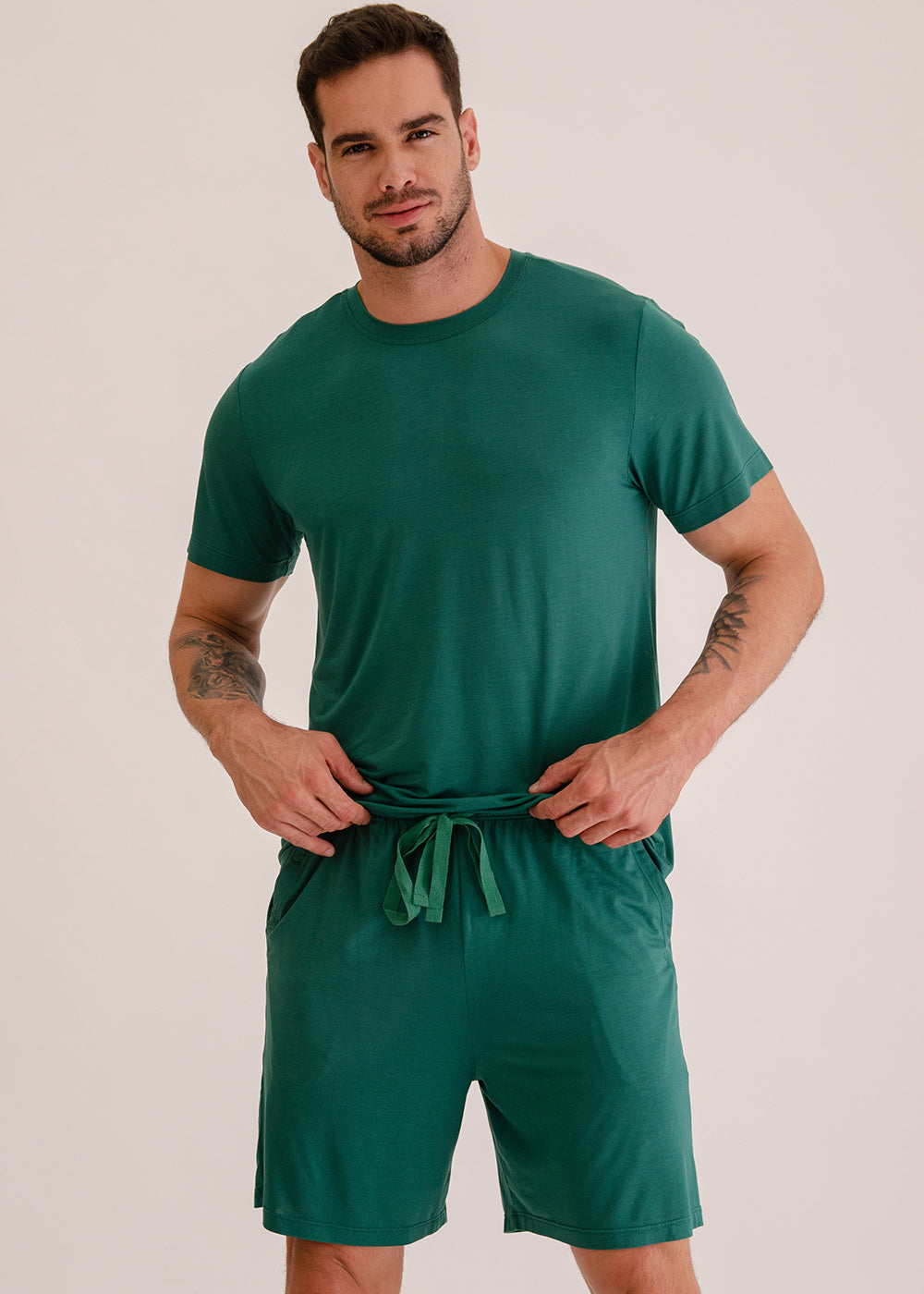 Pijama Masculino Modal Verde Amazônia