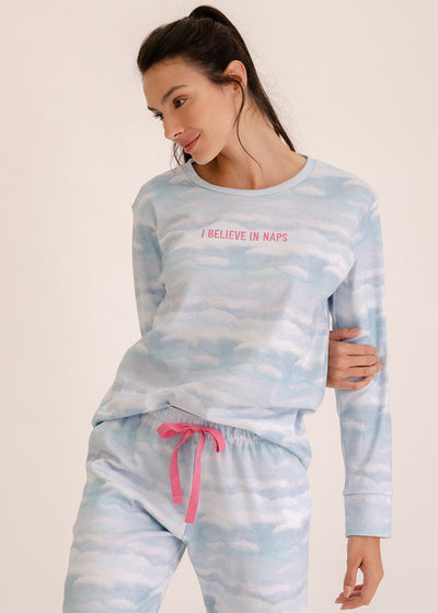 Pijama Longo Nuvens