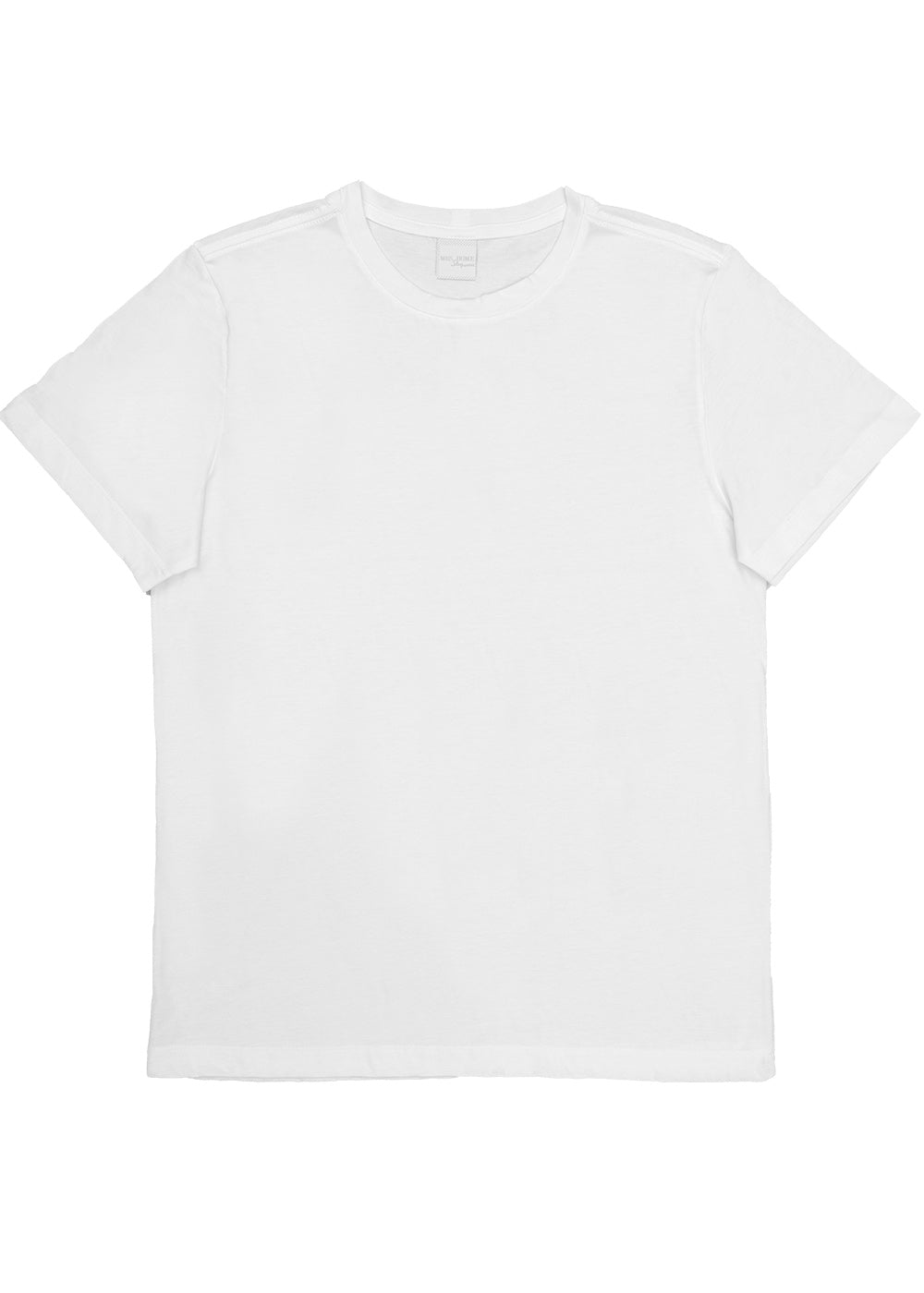 Camiseta Algodão Pima Gola U Branca
