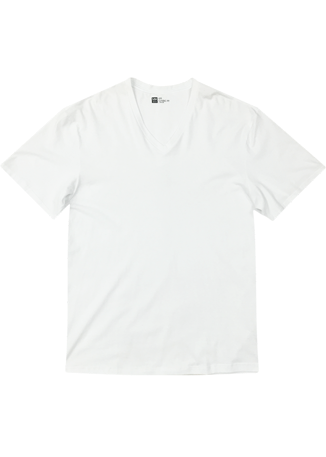 Camiseta Gola V Branca